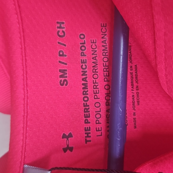 Under Armour Men's Red and Orange Polo Shirt NWT - Picture 3 of 4